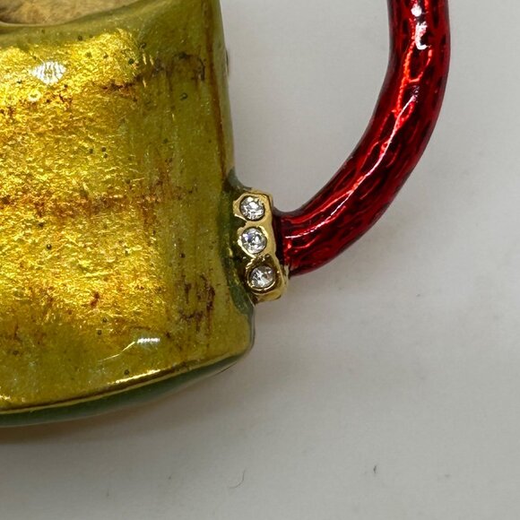 Metropolitan Museum of Art Brooch, inspired by Faberge's Watering Can Red Handle - Picture 14 of 15